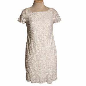 Maggy London Petite White Lace Dress Size 2